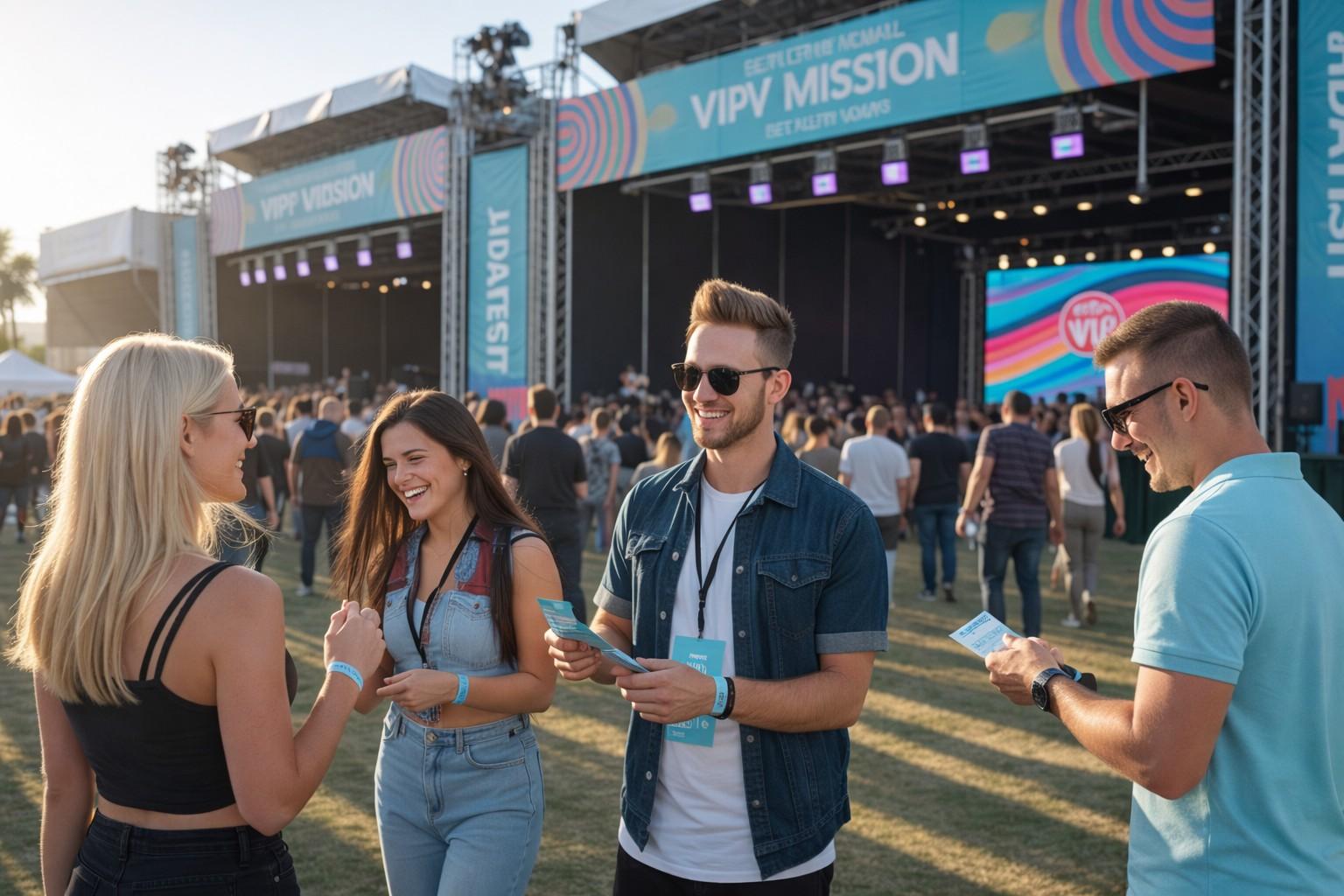 Fans holding festival passes and entering the venue at Innings Festival 2026 in Tempe Arizona